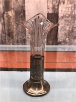 Vtg. E.&J.B. glass bud vase