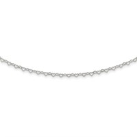 Sterling Silver- Hearts Link Choker Necklace