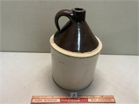 LARGE ANTIQUE TWO TONE HANDLED JUG