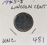 1943S Lincoln Cent UNC