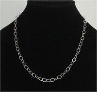 SILVER TONE OVAL LINK CHAIN