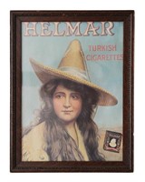 Framed Original Helmar Cigarette Sign