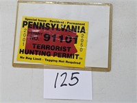 PA Terrorist Hunting Permit