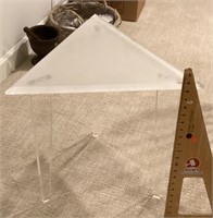 Triangular Lucite table