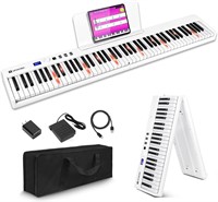 $336  Vangoa Folding Piano Keyboard 88 Key  White