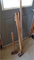 Two small sledgehammers, walking sticks