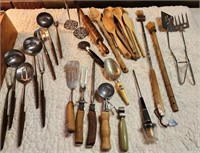 Kitchen utensils, some old