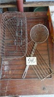 Mesh Fryer Spoon / Wire Basket Lot