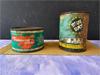 Vintage boat grease and oil full cans