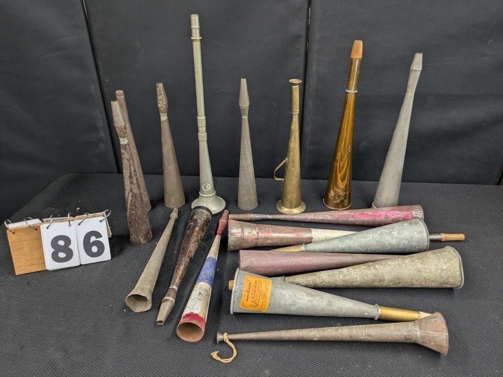 18 Assorted Metal Horns