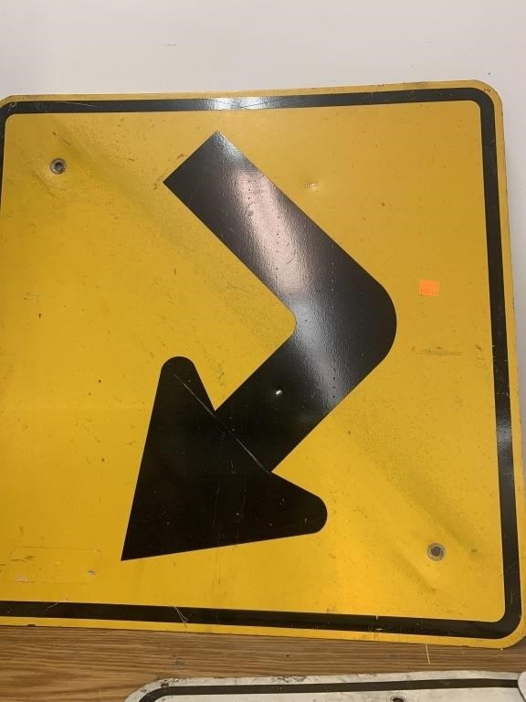 Metal arrow sign