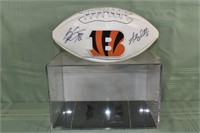Cincinnati Bengals football with 2 autographs and