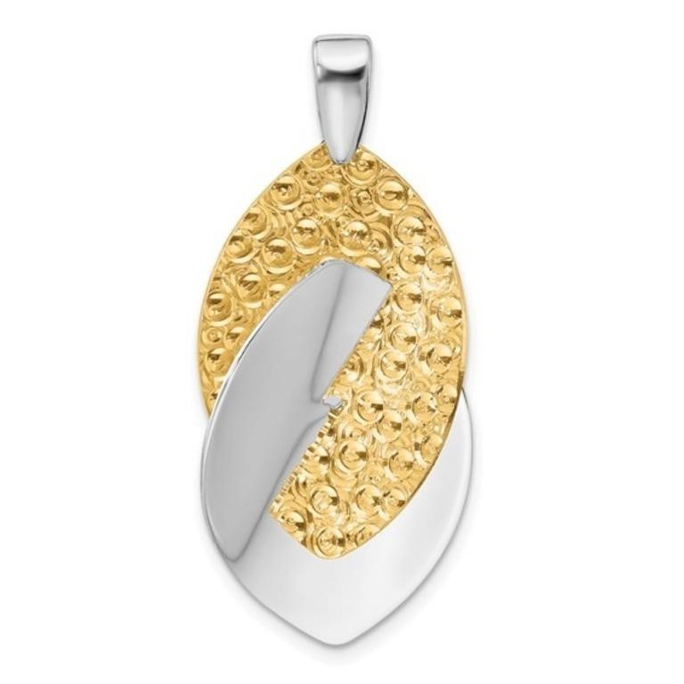 Sterling Silver Polished and Textured Pendant