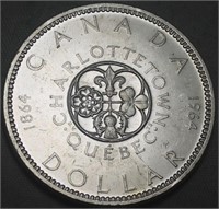 Canada Silver Dollar 1964 No dot variety