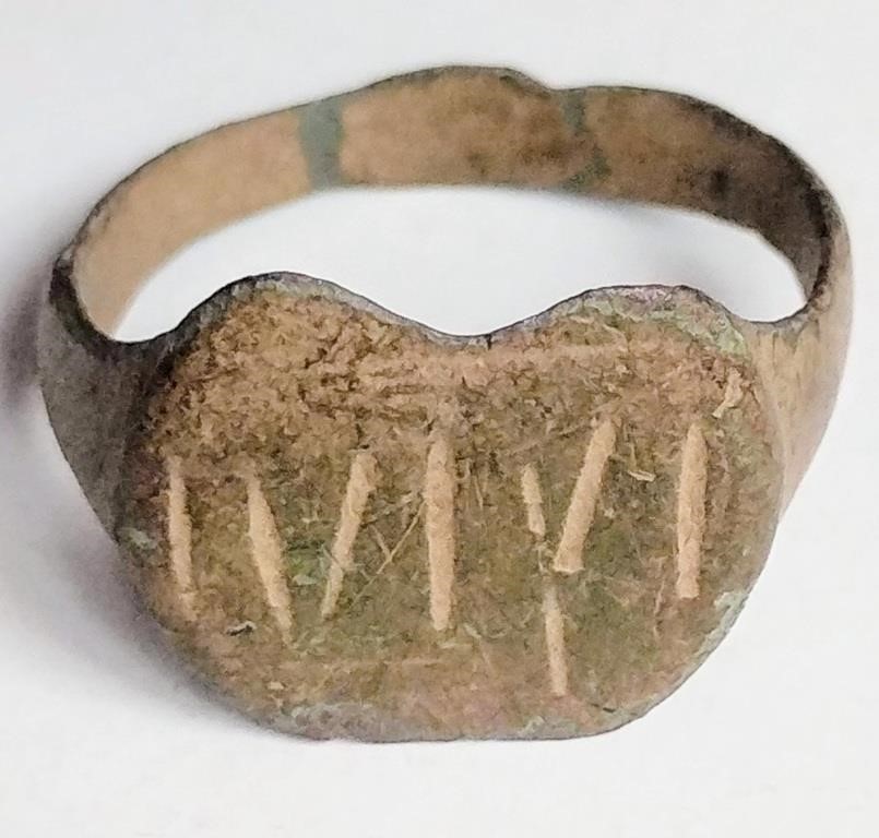 Medieval 13th-15th AD bronze Ring US#9