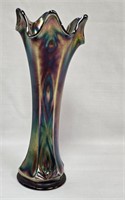 Fenton Paneled Diamond & Bows 8.5" T Swung Vase