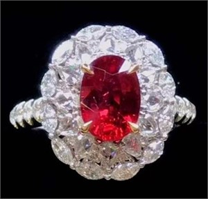 2ct pigeon blood ruby ring in 18k gold