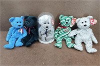 5 Bear TY Beanie Babies