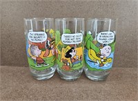 3 Vtg Charlie Brown Camp Snoopy Glasses