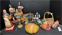 10 pc Jim Shore  Pilgrim, Thanksgiving Decor.