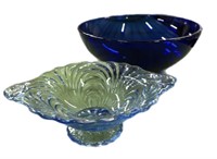 Cobalt Blue Bowl & Light Blue Bowl