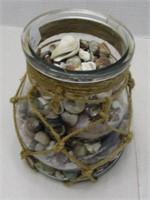 Rope Wrapped Container full of Sea Shells