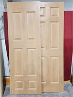 2 Doors - Natural Wood Grain Finish. No hardware,