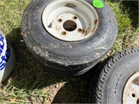 (2) 4.80 - 8 4 Hole Trailer Wheels & Tires