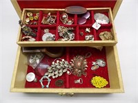 Small Jewelry Box w/ Misc.