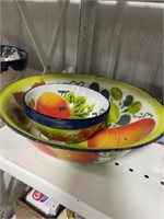 7 PC ENAMEL BOWL SET