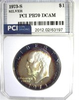 1973-S Silver Ike PR70 DCAM LISTS $1400