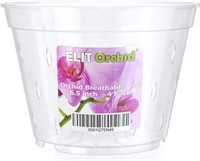 NEW - Orchid Pots with Holes Clear Plastic Pot set