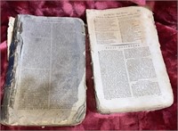 Antique book in 2 pieces  no cover bad condition