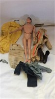 1964 Hasbro GI Joe Doll, Life Raft & Accessories