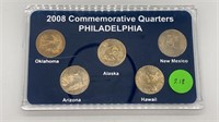 2008 Set of (5) Commemorative Quarters,