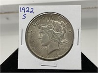 1922-S Silver Peace Dollar