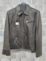 Eddie Bauer men's leather jacket NEW large