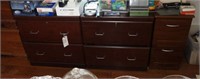 Pair of matching cherry finish two drawer