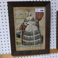 Vintage N. Currier 'Mary' Framed Lithograph