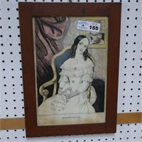 Vintage N. Currier 'Henrietta' Framed Lithograph