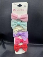 6pc Kidentials Hair Bows Multicolor