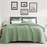 Green 100% Cotton Quilt Queen  90x96 inches