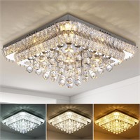 REDSTAR 33.5" Crystal Ceiling-Light Flush Mount