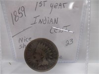 1859 1st Year Indian Cent