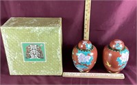 2 Cloisonne Vases