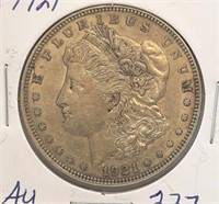 1921  AU Morgan Dollar