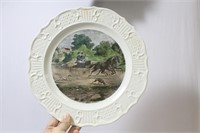 A Currie and Ives Ceramic Plate