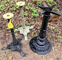 3 Cast Iron Table Bases