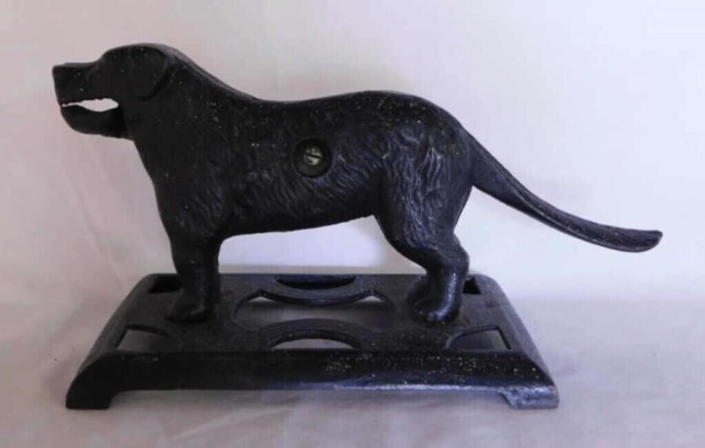 Antique Bradley & Hubbard cast iron figural dog