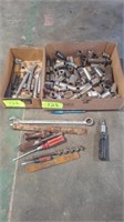 2 Boxes Of Sockets, Wrenches & Misc Tools